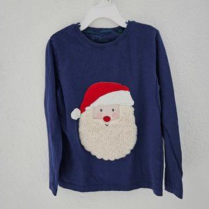 Mini Boden's  Christmas Theme Child Long Sleeve Tee, Sz 7-8